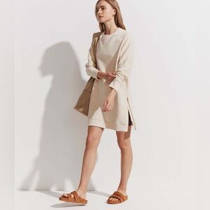 Varley Ottoman Albret Dress in Oatmeal